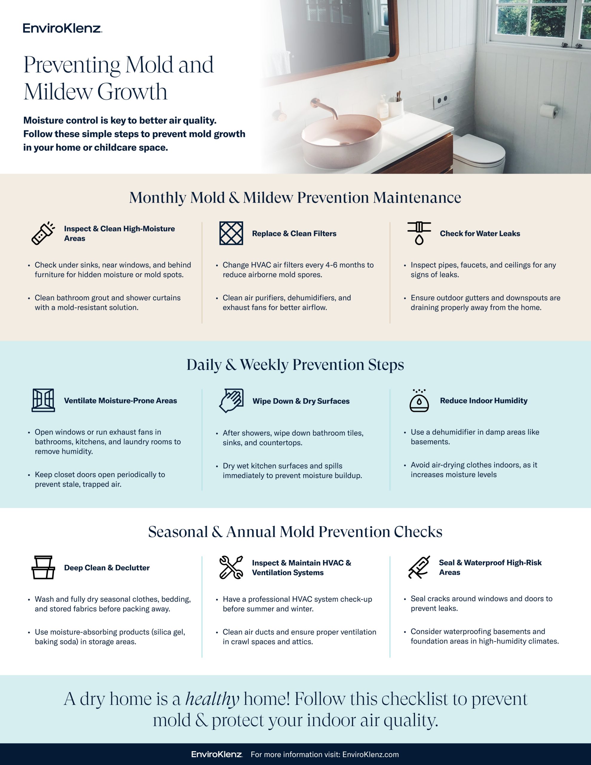 Mold & mildew prevention